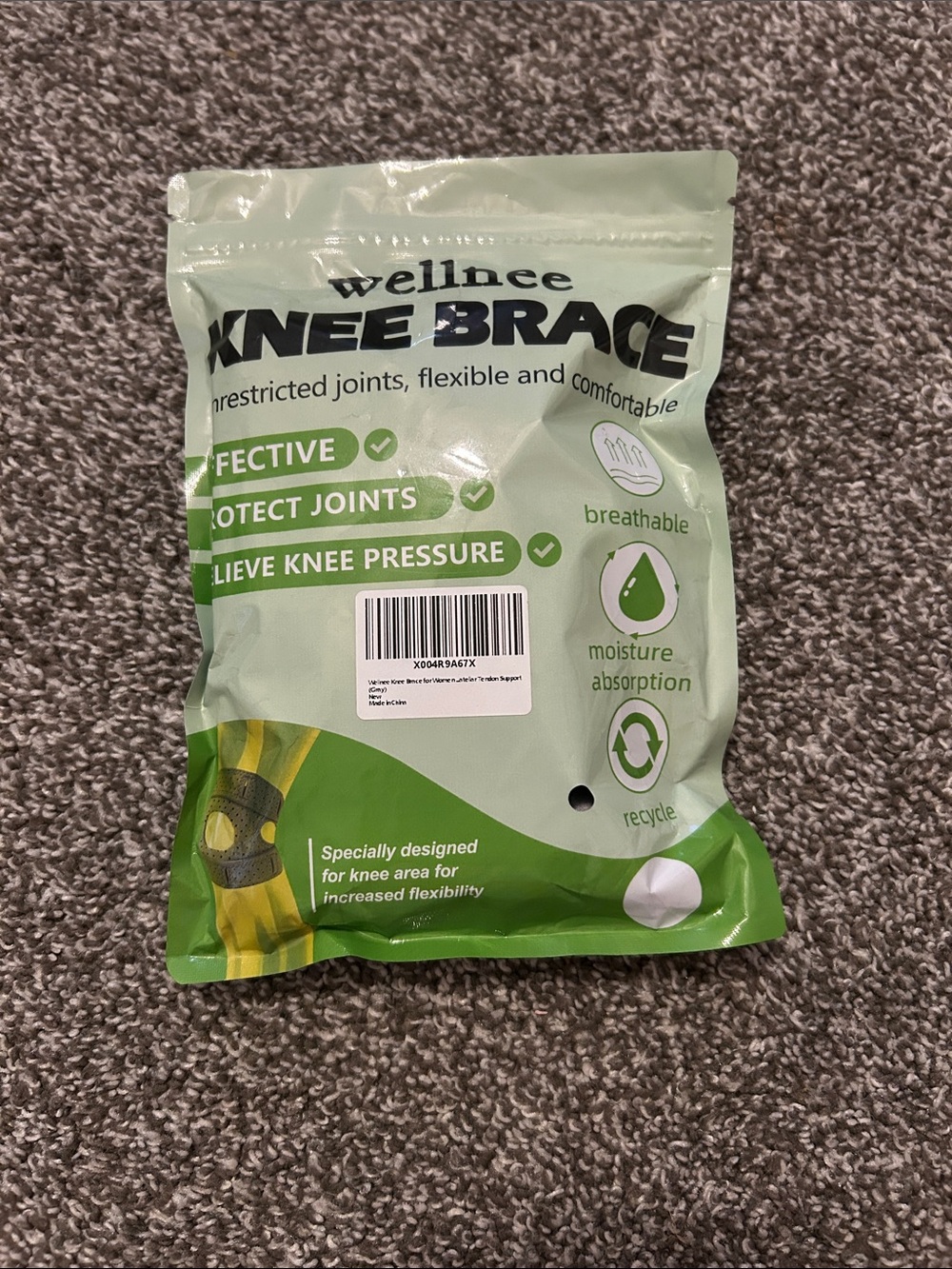Perforated Knee Support - Gray